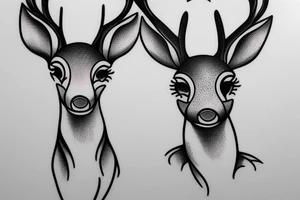 bambi tattoo one line tattoo idea
