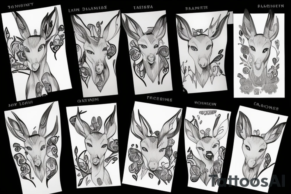 bambi tattoo one line tattoo idea
