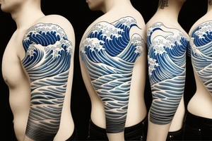 The Great Wave off Kanagawa sleeve tattoo idea