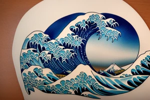 The Great Wave off Kanagawa sleeve. Hummingbird tattoo idea