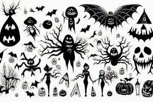 Spooky halloween tattoo idea