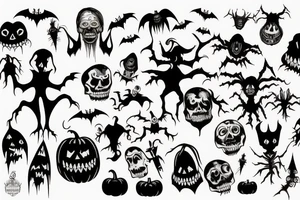 Spooky halloween tattoo idea