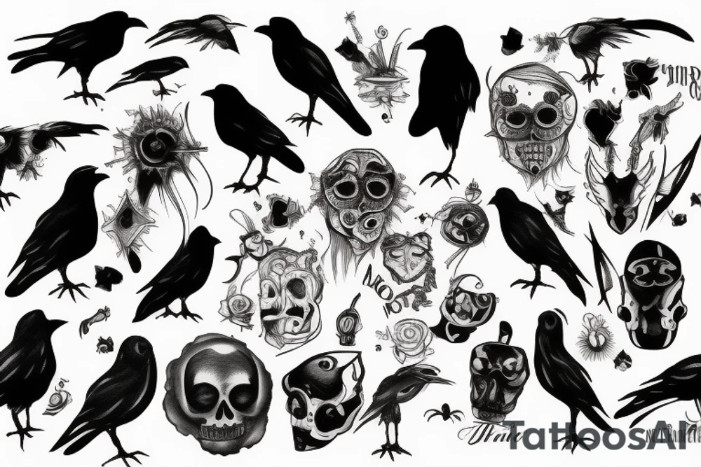 Murder of crows tattoo idea