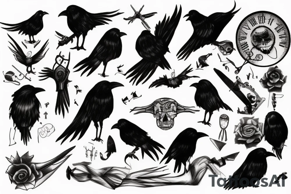 Murder of crows tattoo idea