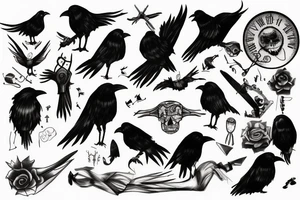 Murder of crows tattoo idea