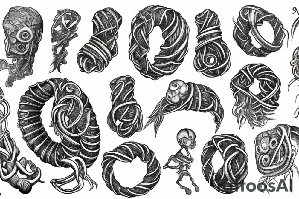 Roots & Carrot knot ring tattoo idea