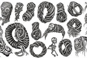 Roots & Carrot knot ring tattoo idea