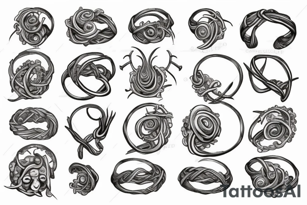 Roots & Carrot knot ring tattoo idea