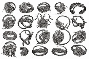 Roots & Carrot knot ring tattoo idea
