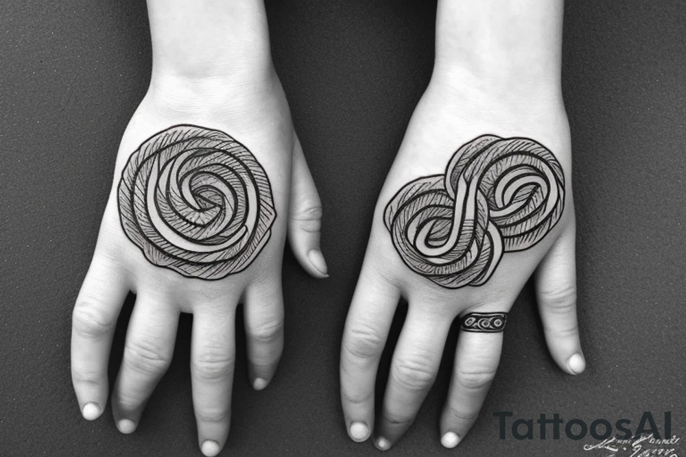 Roots & knot ring tattoo idea