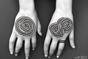 Roots & knot ring tattoo idea