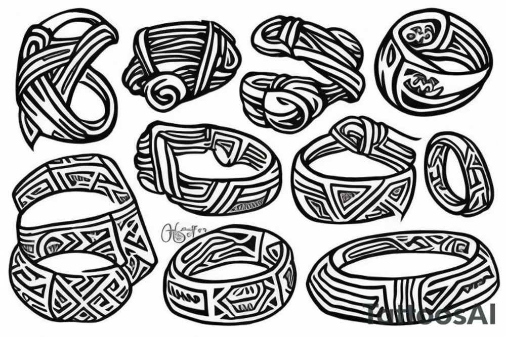 Roots & knot ring tattoo idea