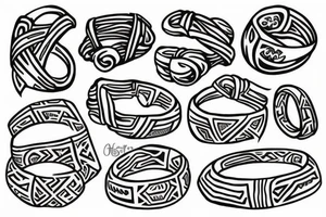 Roots & knot ring tattoo idea