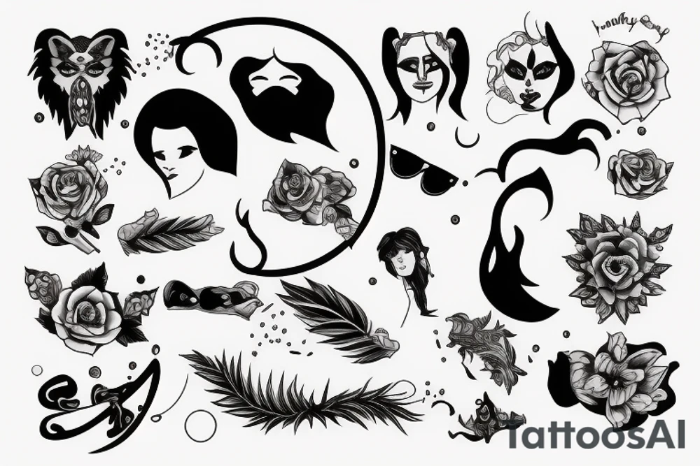 hairy dog tattoo idea