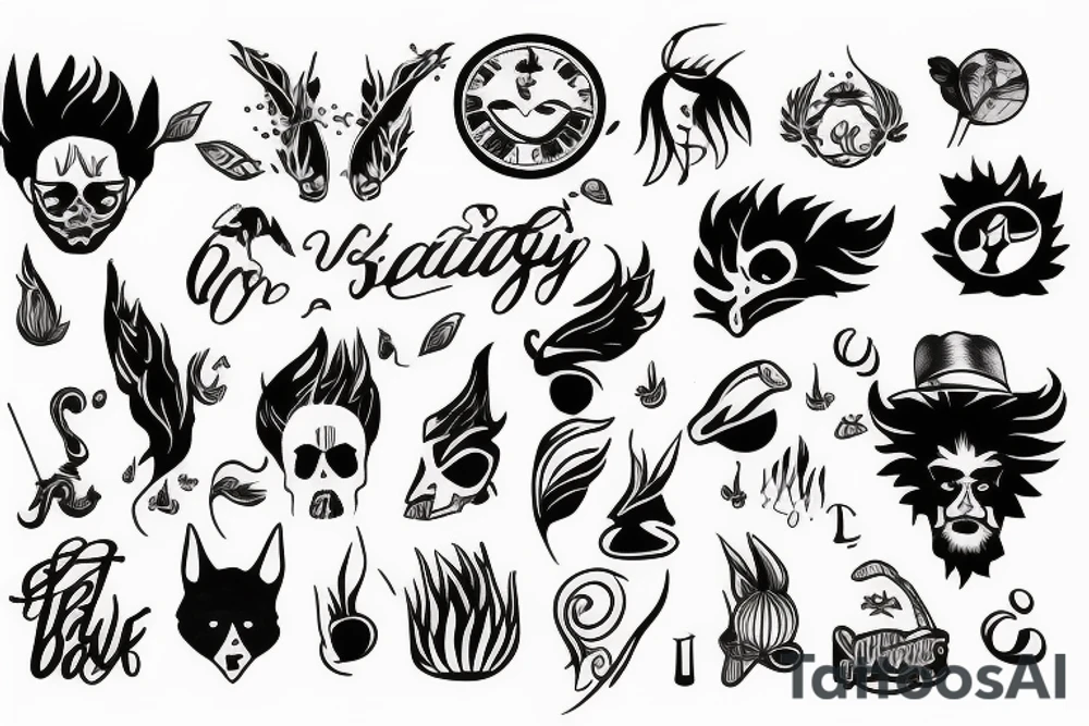 hairy dog tattoo idea