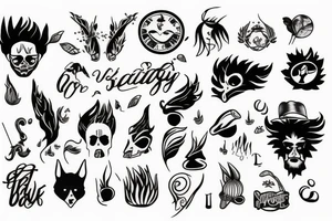 hairy dog tattoo idea