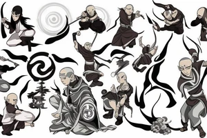 AVATAR the last air bender, bending all the 4 elements tattoo idea
