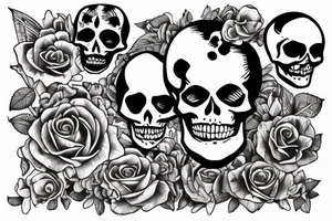 Skeleton holding a orcid tattoo idea