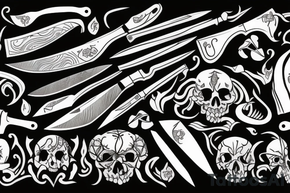 Knife tattoo idea