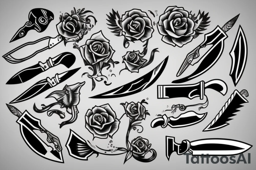 Knife tattoo idea