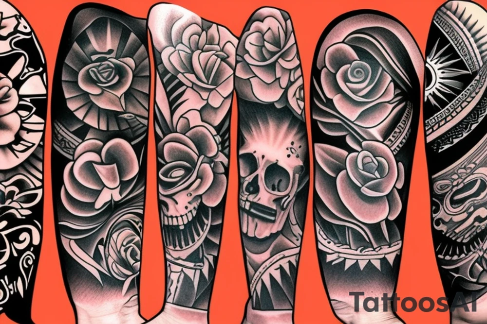 Chicano Style sleeve tattoo idea