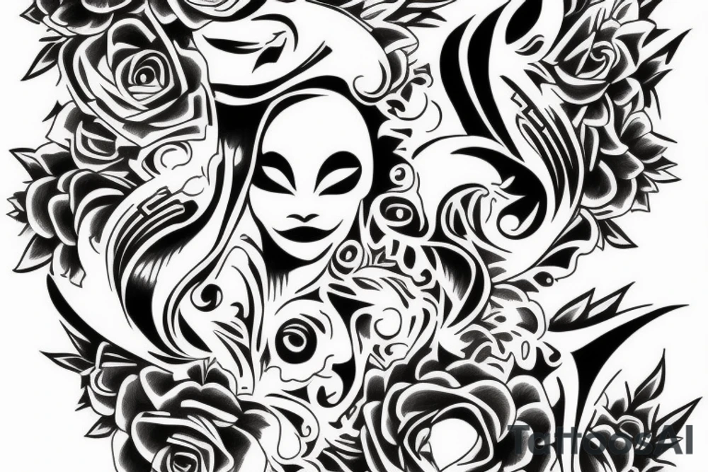 Chicano Style sleeve tattoo idea