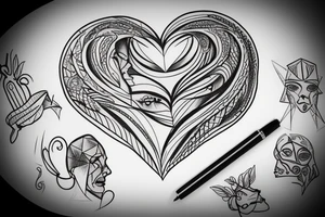 Give your heart but keep your head tattoo idea