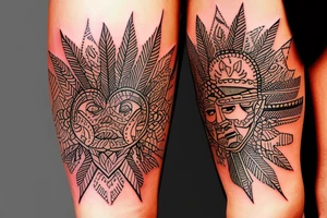 Pehlwan Indian latino work class sweet hunter tattoo idea