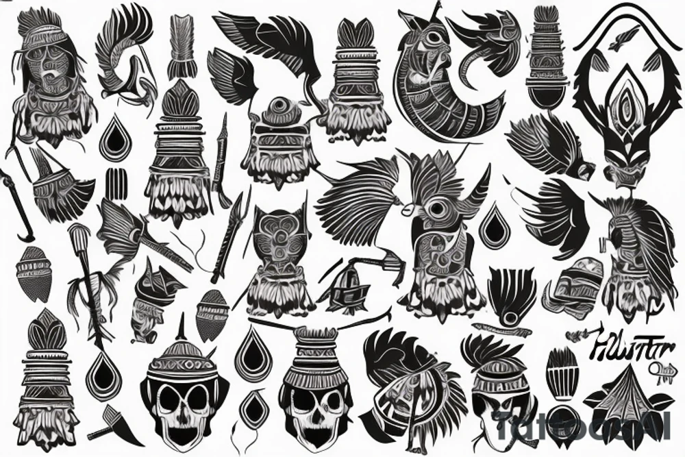 Pehlwan Indian latino work class sweet hunter tattoo idea