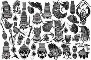 Pehlwan Indian latino work class sweet hunter tattoo idea