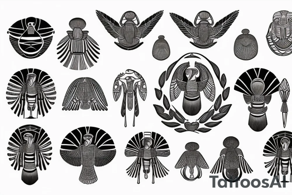 Egyptian scarab tattoo idea