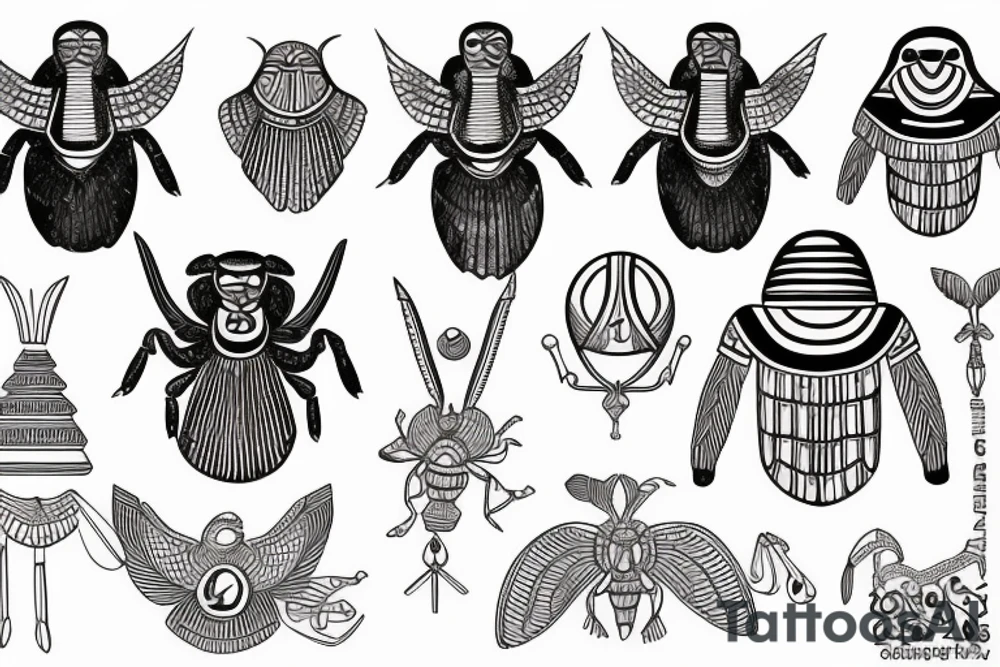 Egyptian scarab tattoo idea