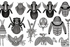 Egyptian scarab tattoo idea