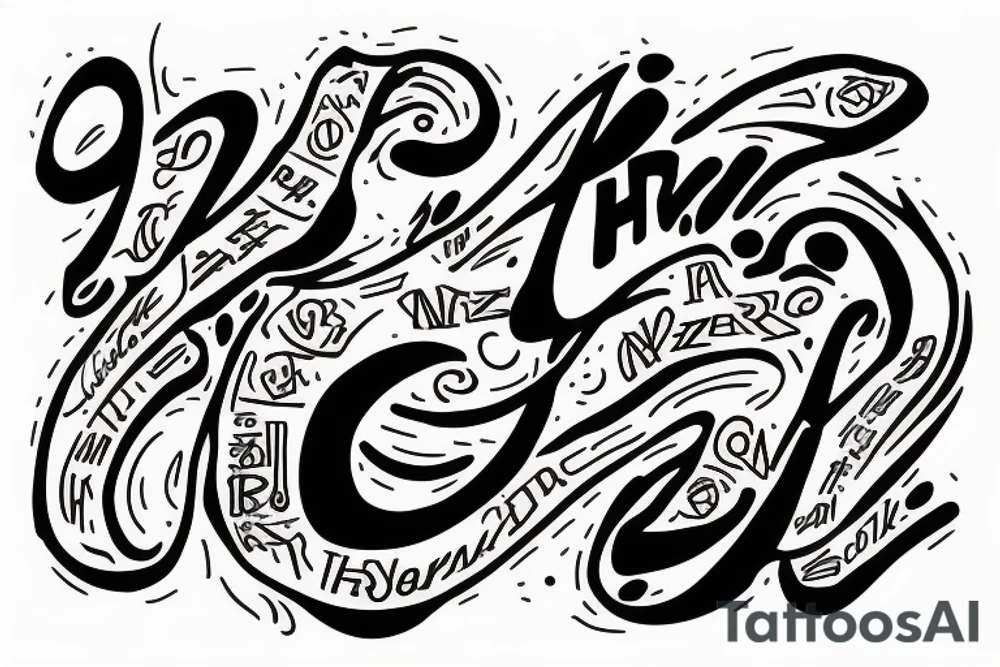 Letters „FDHZ“ tattoo idea