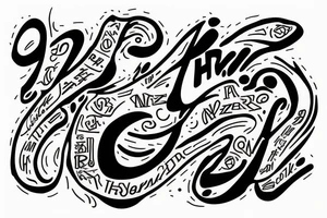Letters „FDHZ“ tattoo idea