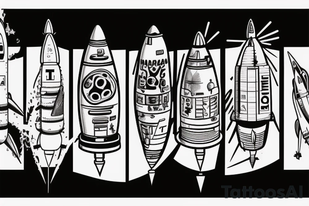 „Takeoff - Last Rocket“ album cover tattoo idea