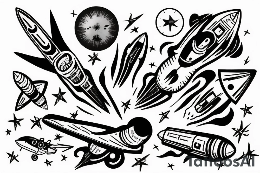 „Takeoff - Last Rocket“ album cover tattoo idea
