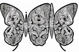 Mandala butterfly tattoo idea