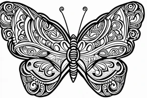 Mandala butterfly tattoo idea
