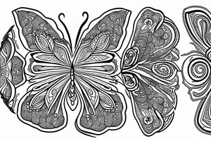 Mandala butterfly tattoo idea