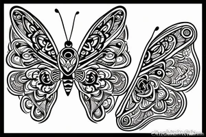 Mandala butterfly tattoo idea