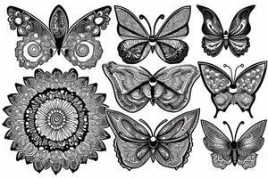 Mandala butterfly tattoo idea