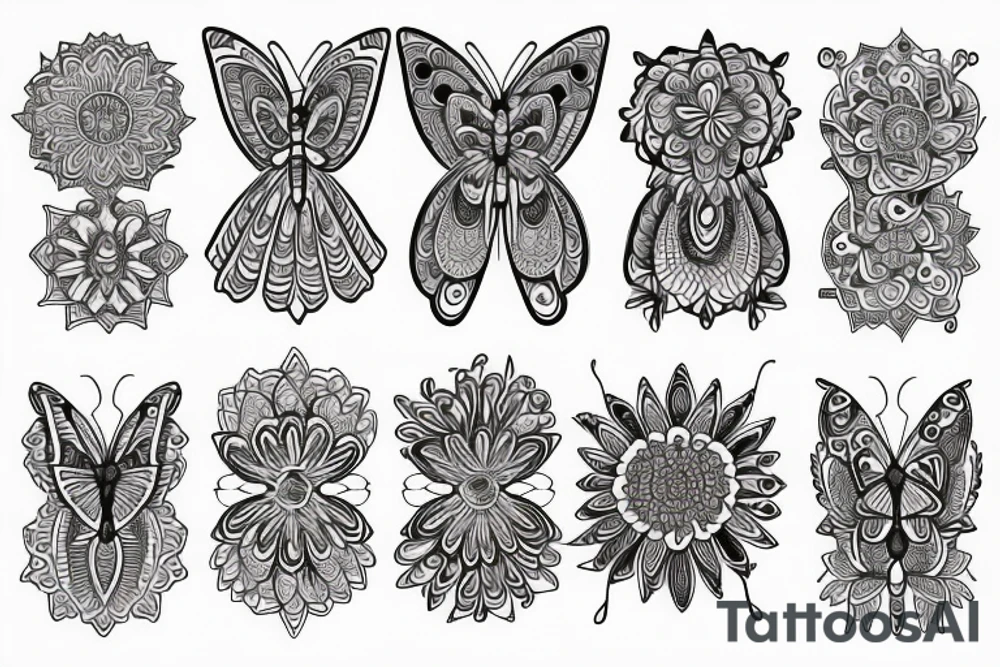 Mandala butterfly tattoo idea