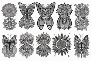 Mandala butterfly tattoo idea