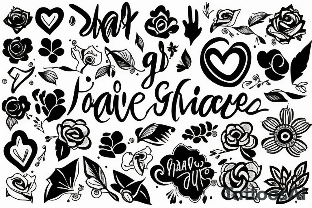 tattoo signifying graciousness, gratitude, love and positive tattoo idea