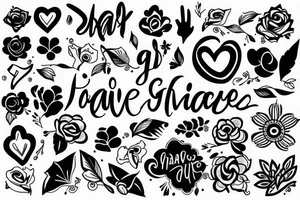 tattoo signifying graciousness, gratitude, love and positive tattoo idea