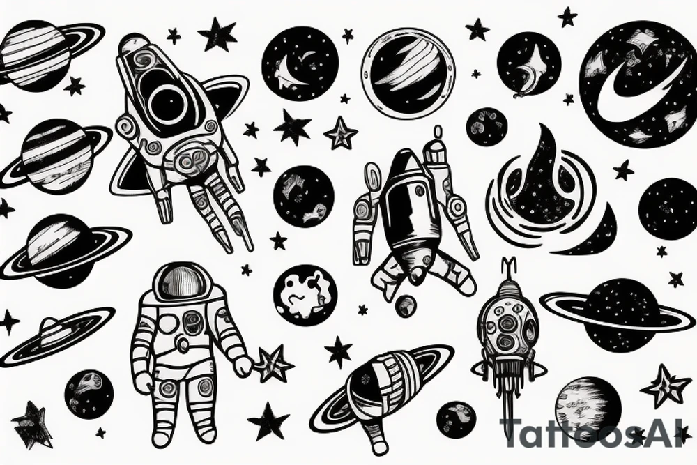 space tattoo idea