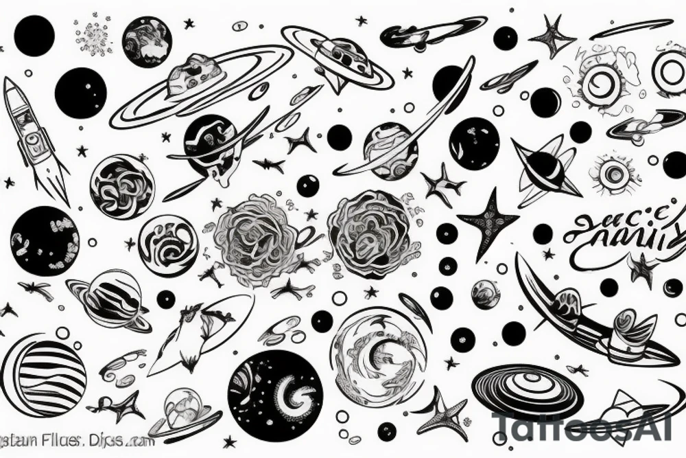 space, infinity, endless , ocean tattoo idea