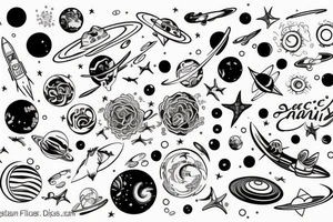 space, infinity, endless , ocean tattoo idea