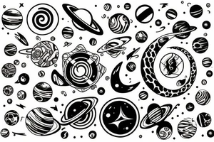 space, infinity, endless , ocean tattoo idea